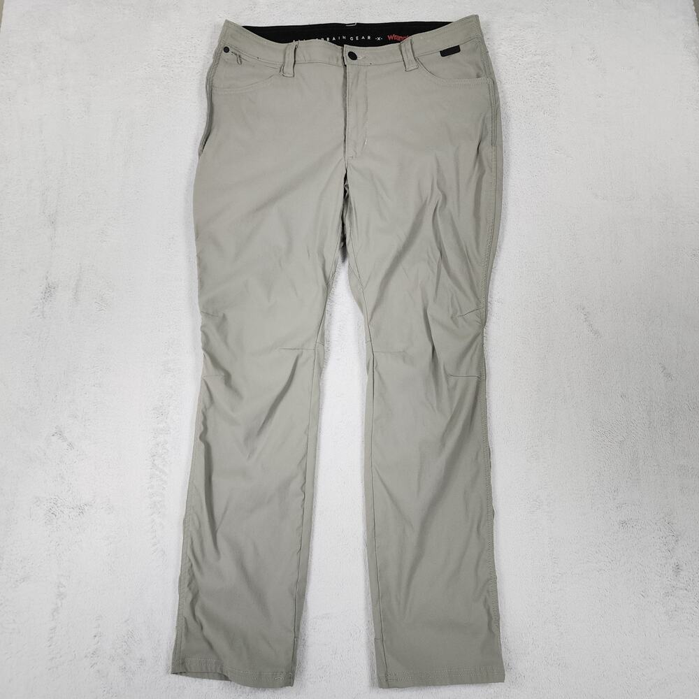 Wrangler ATG All Terrain Gear Slim Utility Pants Womens 16 Khaki Stretch Gray